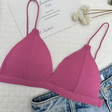 Fee 法式三角杯背心BRA TOP 薄款罩杯細肩帶 深V美背內衣 多色