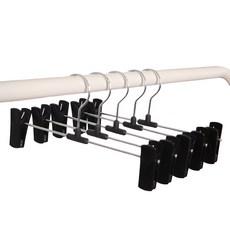 씨인크 T자 논슬립 집게 바지걸이 블랙, 10개