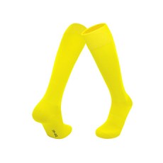 夏季薄款透氣成人兒童運動長筒足球襪 白色素色吸汗過膝襪, 522黃色,M碼, 1個