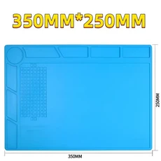 자석 매트 실리콘 수리 회로 기판 납땜 패드 내열성 932 ° F ESD 철제 전화기 정전기 방지, 10 S130 350 X 250mm