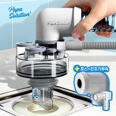 파파솔루션 클린핏 세탁기배수구트랩 베란다 하수구 냄새차단, 1세트