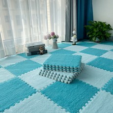 현대적 간결한 디자인 방석 매트 방석솜 목화방석 얇은 대방석 방석속통 방석솜40 방석솜50, 30x30x0.6cm 21개, 하늘색 진파랑, 1개