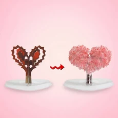 DIY 성장 나무 종이 사쿠라 크리스탈 나무 데스크탑 벚꽃 장난감 수제 크리스마스 트리 공예 키트 발렌타인