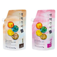 색채진미 한방헤나 칼라크림 1제+2제 각500ml, 자연갈색(1제+2제), 1개