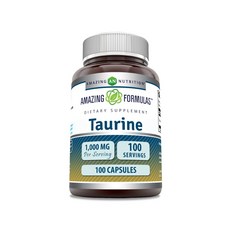 Amazing Formulas Taurine 어메이징 포뮬러스 타우린 1000mg 100캡슐, 1개, 100정