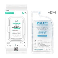 물따로 생분해 신생아물티슈 오리지날 라이트 캡형 (40매/12set) ), 12세트, 40매