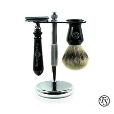 Frank Shaving 仿烏木雙面刮鬍刀修容套組, 1個