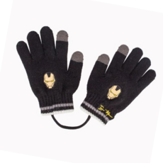 어린이방한장갑 아이언맨 블랙 어린이 겨울 터치 방한장갑 MV0647