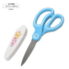 玄衣美舖 台灣現貨 日本帶回 可愛小熊兒童安全剪刀 兒童剪刀 安全圓角設計, 1個