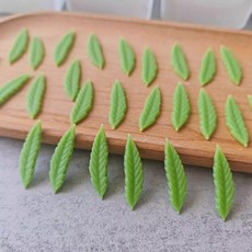 얇은 나뭇잎 리프 식용 초콜릿 3.5cm 디저트 케이크 데코 장식 144개입, 옵션 20