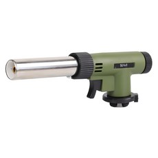 지앤디맑은하루 휴대용 액화방지 자동 캠핑용 원터치 토치, 카키, 1개