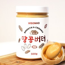 [비소뉴] 100% 무첨가 땅콩버터 피넛버터, 500g, 3개
