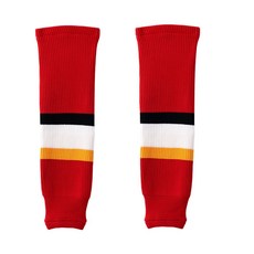 아이스 하키 스타킹 니트 삭스 하키용품 양말 훈련용 니삭스, 빨강, 흑백, 노랑, 1개
