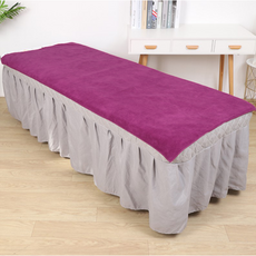 [로이스] 극세사 대형 시트타올 / 이불 100x200cm 마사지베드 침대용 큰 수건 대형수건, 1개, 퍼플