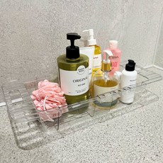 정리 바스켓 보관함 싱크대 주방 투명 트레이