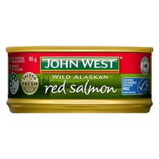 존 웨스트 와일드 알래스카 레드 연어 105g John West Wild Alaskan Red Salmon, 1개