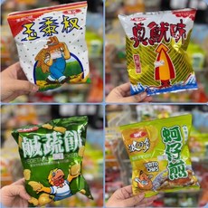 華元 經典零食組 玉黍叔 真魷味 蚵仔煎 鹹蔬餅, 1個, 鹹蔬餅50g