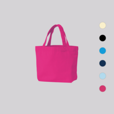 핫핑크 미니 무지 캔버스 컬러 에코백 답례품 제작