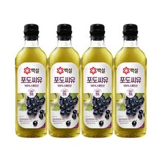 CJ제일제당 백설 포도씨유 900ml x4개, 4개