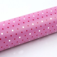 노크원 잔땡땡이 비닐 증착롤 포장지, 1개, 핑크
