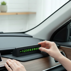 라비노아 사생활 보호 원터치 주차 번호판, 1개, 블랙