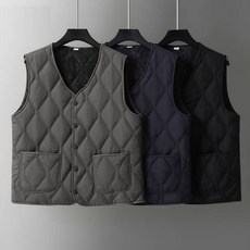 swygsqql 아버지복 중년 남성용 가열 빅사이즈 겨울 가을 보온 조끼 트렌디
