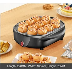 소형 타코야키 기계 미니 메이커 다기능 햄버거 크레페 베이킹 팬 케이크 파이 그릴 EU, 03 Takoyaki Maker black