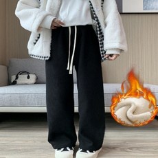 여성 겨울 트레이닝 팬츠 코듀로이 안감 일자핏 M L XL