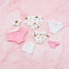 (인형소품) 인형사이즈팬티 인형옷, XS, 핑크, 1개