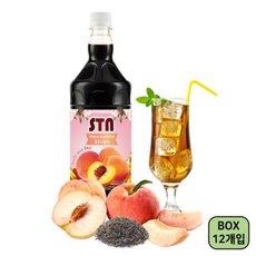 담짜몰/에스티엔-/ STN 복숭아 홍차 주스원액 /액상음료/과일음료, 1L, 1개