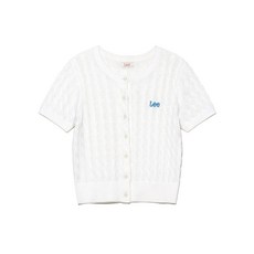 브랜드정품 리 LEE 우먼 라운드넥 케이블 가디건 아이보리 362772