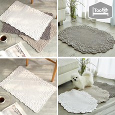 몽트 인도면 손누비 목화솜 워싱 발매트2장 투유바이조희선, 사각차콜