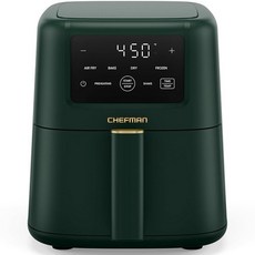 Chefman 에어 프라이어 – 4-in-1 슬림 3.5QT 에어프라이어 에어 프라이 베이킹 탈수 냉동 최대 온도 232.2°C(450°F)로 몇 분 안에 매우 바, 초록색