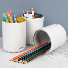 건shop디자인 시스맥스 원형 펜꽂이 데스크홀더, 쿨그레이