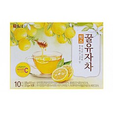 DD 담터 꿀유자차 믹스 10T 1BOX 220g 고형차 건강차, 22g, 10개입, 1박스
