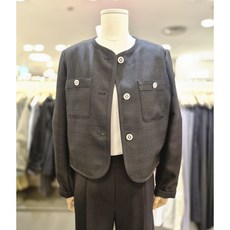 [플라스틱아일랜드] 여성용 라운드 트위드 자켓 (PQ2WJ431)