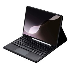 聆翔 iPad 磁吸式藍牙鍵盤保護套 軌跡觸控板, 黑色,11吋 iPad Pro 第1-4代, 1個