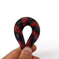 阻燃尼龍編織網管PET伸縮網套管電腦機箱電綫避震蛇皮管, 1個, 6MM紅黑網管5米價送熱縮管