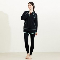 여성인 후드 집업 래쉬가드 비치반바지 레깅스 세트 BEL-W213T, M