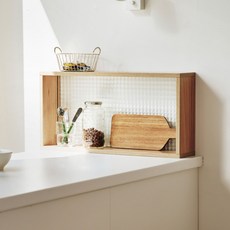 메종드꼼마 몽드 주방 아일랜드 공간분리 가벽 유리 파티션 400, 큐브, 내추럴