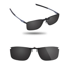 Fiskr 오클리 소켓 5.5 OX3218 54mm용 편광 클립온 선글라스 - 자외선 차단 - 남성 및 여성용 범용 핏 - 클래식 블랙