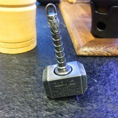 臺灣出貨 Kaeroi 索爾雷神之鎚錘錐槌陀螺 指尖靜音持久旋轉 黑科技桌麵手指小玩具 金屬EDC解舒減壓造型, 銀色二代（帶包裝）, 1個