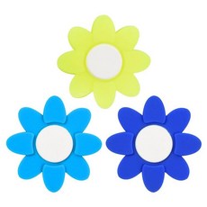 YELARXI 테니스 라켓 진동 댐프너 부드러운 실리콘 라켓 충격 흡수 장치 테니스 라켓 스트링에 적합 - 꽃 모양 (핑크 3피스), 네이비 블루/블루/형광 옐로우