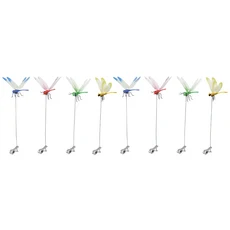 3-8PCS 시뮬레이션 잠자리 클립 31cm 버그 억제 현실적인 모자 구충제 홈 가든 장식, 04 Multicolor 8PCS