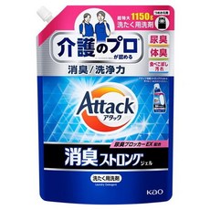 Attack 強效除臭洗衣凝膠 補充包 1150g [衣物用液體洗劑] 液體 141297, 1個, 1.15kg