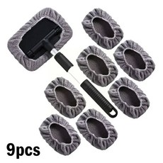 자동차 유리창 청소 도구 앞 유리 김서림 제거 세차 걸레 창문 닦이 가정 및 사무실 먼지 브러쉬, 9pcs