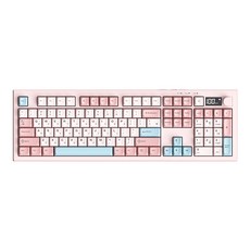 AULA 독거미 한글 저소음 펀키스 유무선 멤브레인 키보드, 핑크, S102Pro, 제조사축