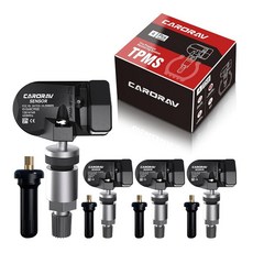 GM TPMS 센서 433Mhz 타이어 압력 모니터링 시스템 센서 쉐보레 GMC 캐딜락 뷰익 실버라도 카마로 콜로라도 크루즈 말리부 타호 터레인 유콘 라크로스 4팩 교체, GM TPMS 센서, 433Mhz 타이어 압력 모니터링