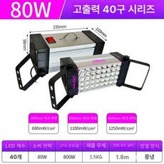 산업용 UV경화기 램프 자외선 라이트 특수 판금, R. 고강도 40 80W-365nm, 기본 색상