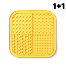 쉬어가게 반려동물 슬로우식기 리킹매트, 1개, 노란색